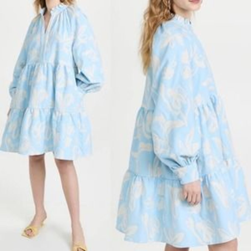 Stine Goya Jasmine Dress In The Life Of Tulip Blue